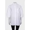White shirt with lantern sleeve