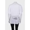 Translucent T-shirt with lace