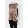 Satin long top