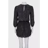 Black dress in an abstract print