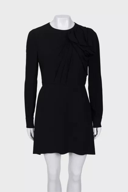 Black dress with drapery