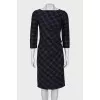 Draped print dress