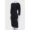 Draped print dress