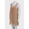 Silk dress with lace