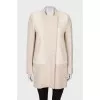 Beige zip coat