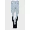 Combination jeans with raised seam