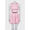 Pink dress with belt