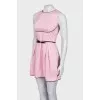 Pink dress with belt
