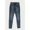 Blue high rise jeans