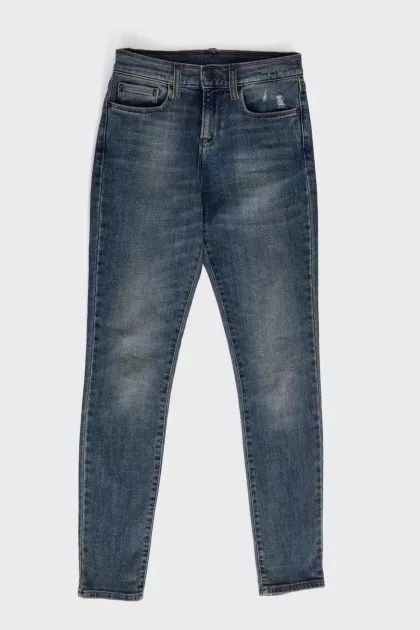 Blue high rise jeans