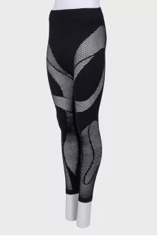 Black patterned leggings