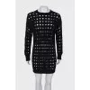 Black perforated dress