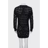 Black perforated dress