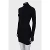 Black dress with raised seams
