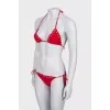 Red swimsuit with tag