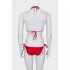 Red swimsuit with tag