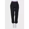 Black straight trousers