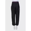 Black straight trousers