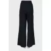 Dark green loose fit trousers