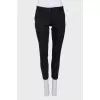 Black low rise trousers