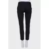Black low rise trousers