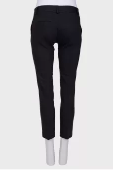 Black low rise trousers