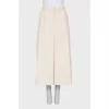 White velvet culottes