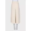 White velvet culottes