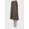 Wool culottes in houndstooth print