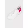 Two tone leather sneakers