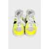 Sneakers with translucent textiles