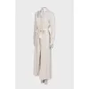 Maxi dress with belt with tag