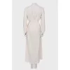 Maxi dress with belt with tag