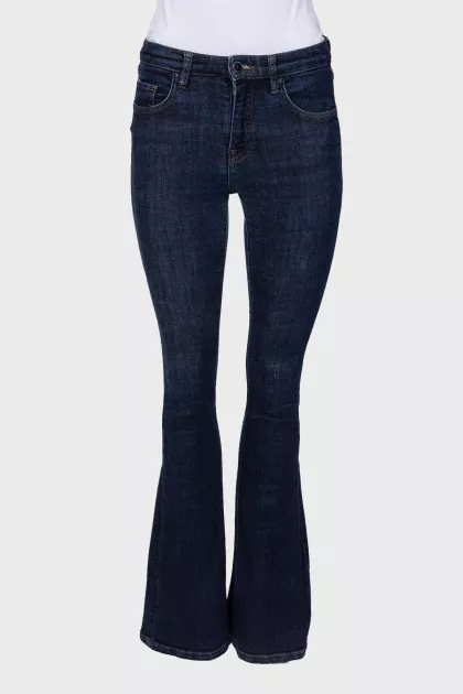 Navy blue flare jeans