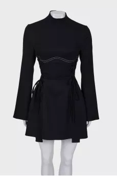 Drawstring fitted dress