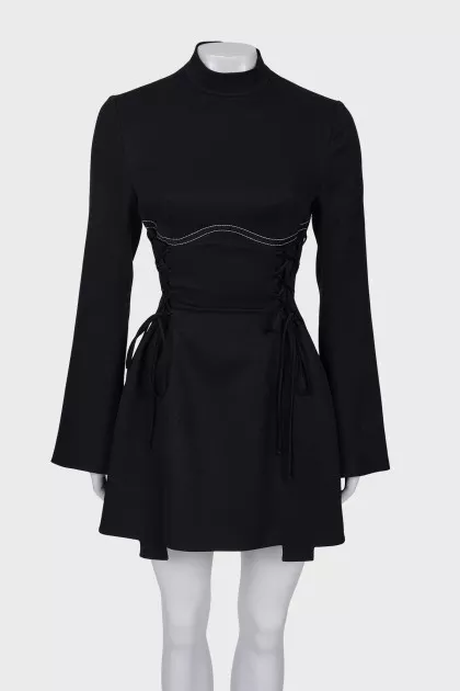 Drawstring fitted dress