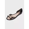 Black ballerinas with a bow