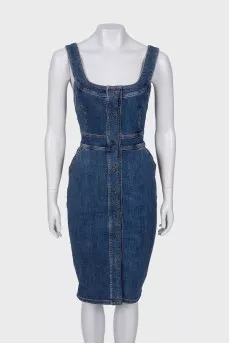 Button down denim sundress