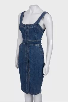 Button down denim sundress