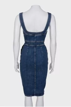 Button down denim sundress