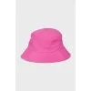 Pink bucket hat made from organic cotton