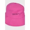Pink bucket hat made from organic cotton