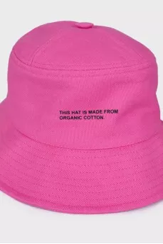 Pink bucket hat made from organic cotton