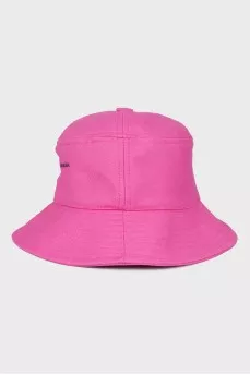 Pink bucket hat made from organic cotton