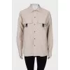 Beige shirt with tag