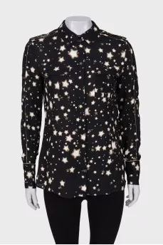Black print shirt