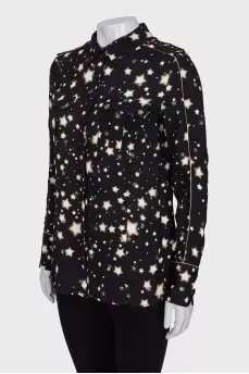 Black print shirt