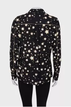 Black print shirt
