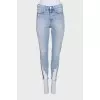 Light blue raw hem jeans