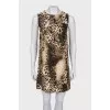 Mini dress in animal print